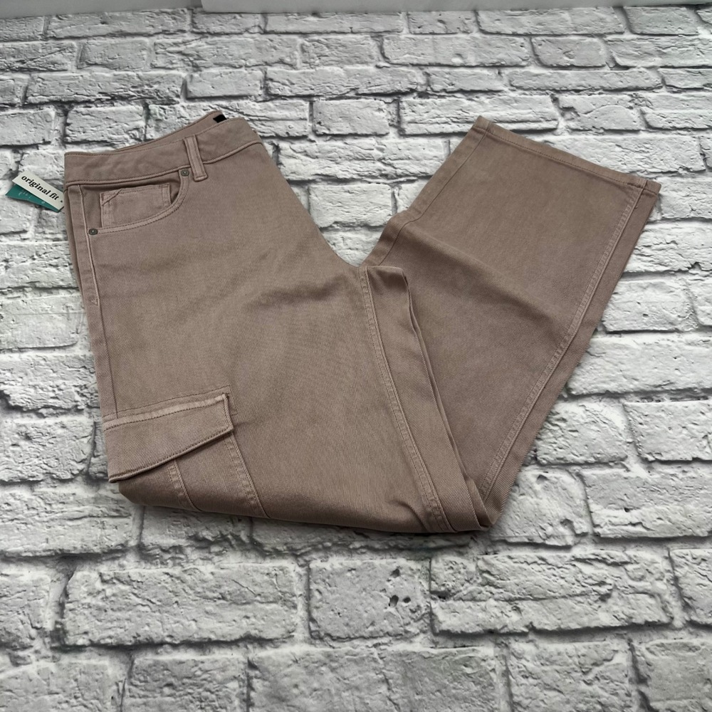 Edgely Maurices Pale Pink Relaxed Boyfriend Straight Cargo Pants Mid Rise 10R